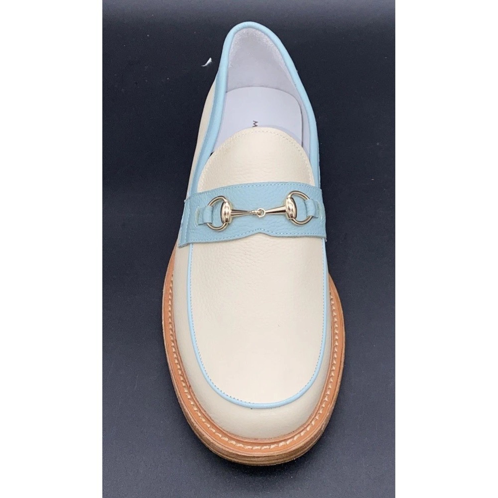 Boardwalk White Sands Leather Horse-Bit Loafers Men's 11 - Picture 6 of 16